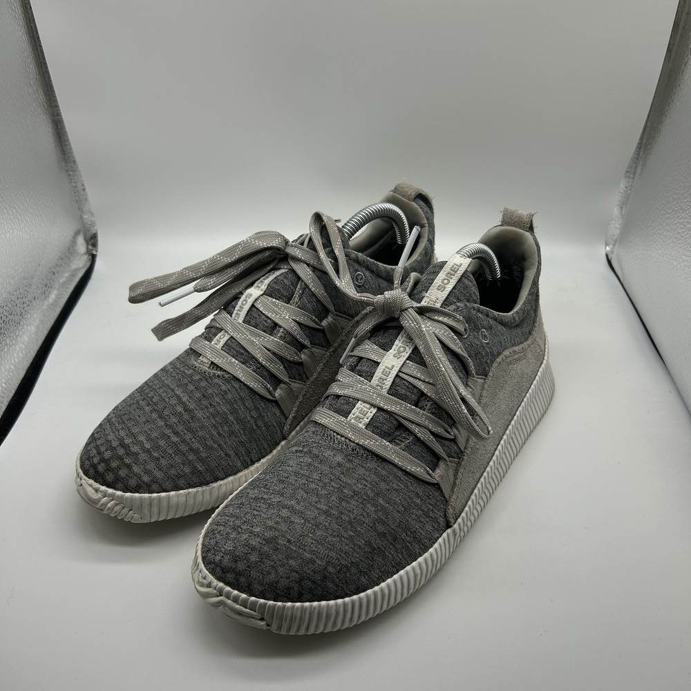 Sorel Shoes Women's 7 Out N About Plus Sneakers Gray Lace Up Low Top NL4090-081